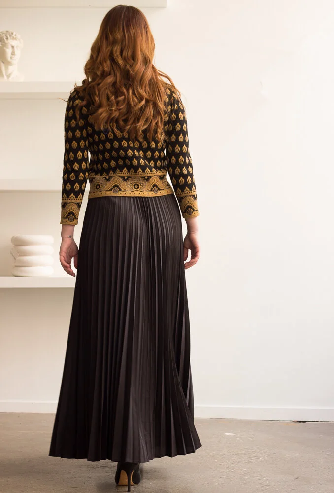 1970s Accordion Pleated Maxi Skirt Wayward Collection